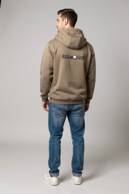 Super heavyweight fleece lined pullover hoodie - Coyote Brown