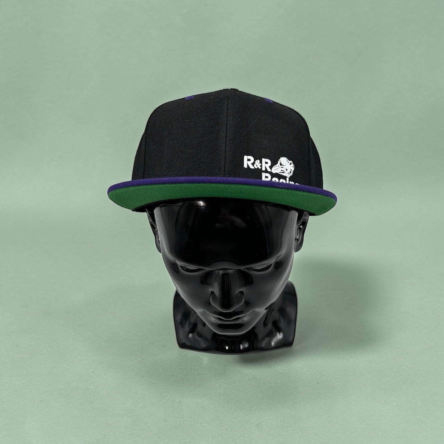 Flat brim snapback