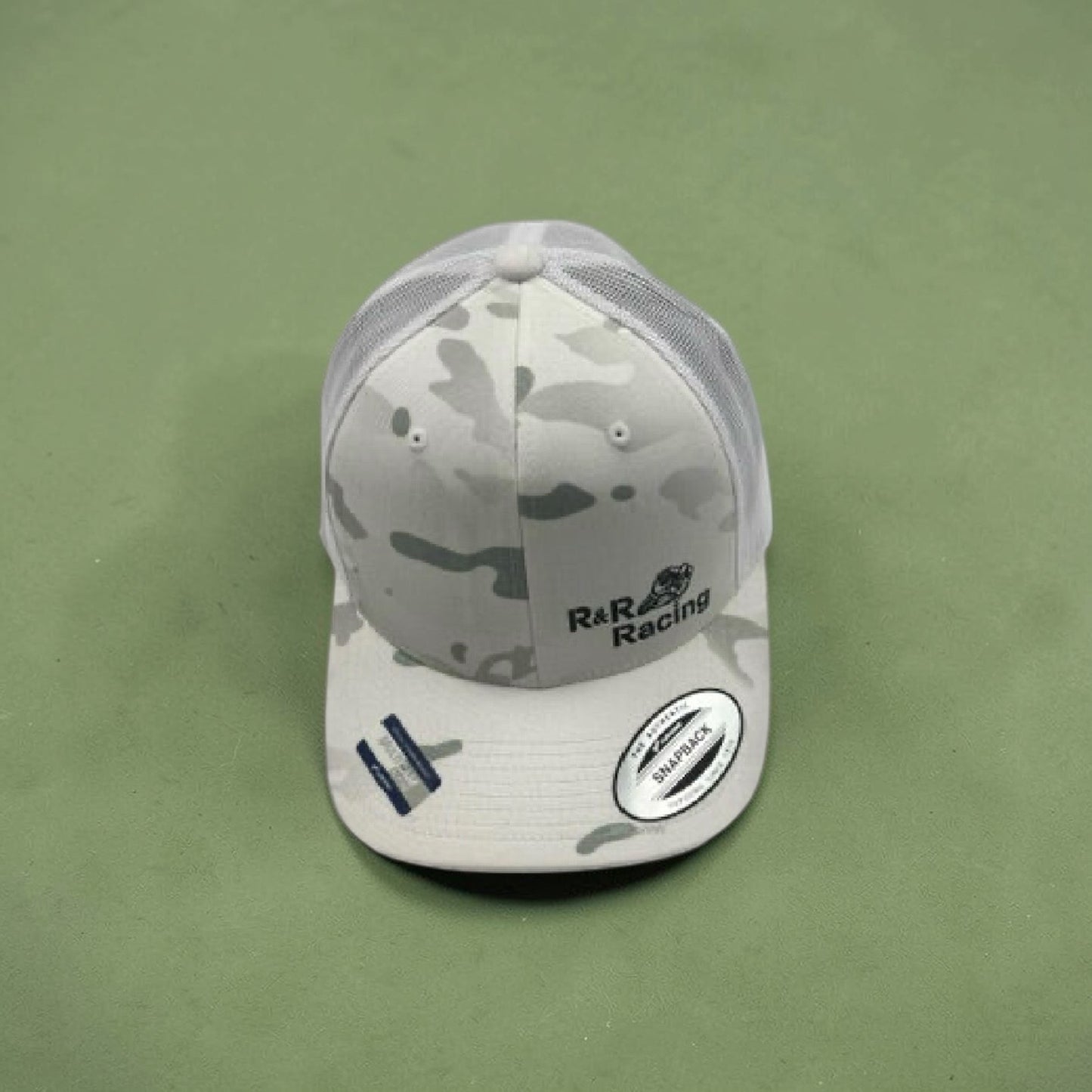 white camo snapback trucker hat