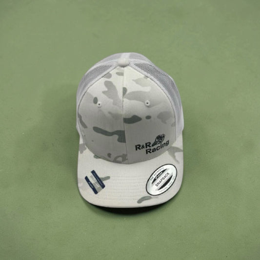 white camo snapback trucker hat