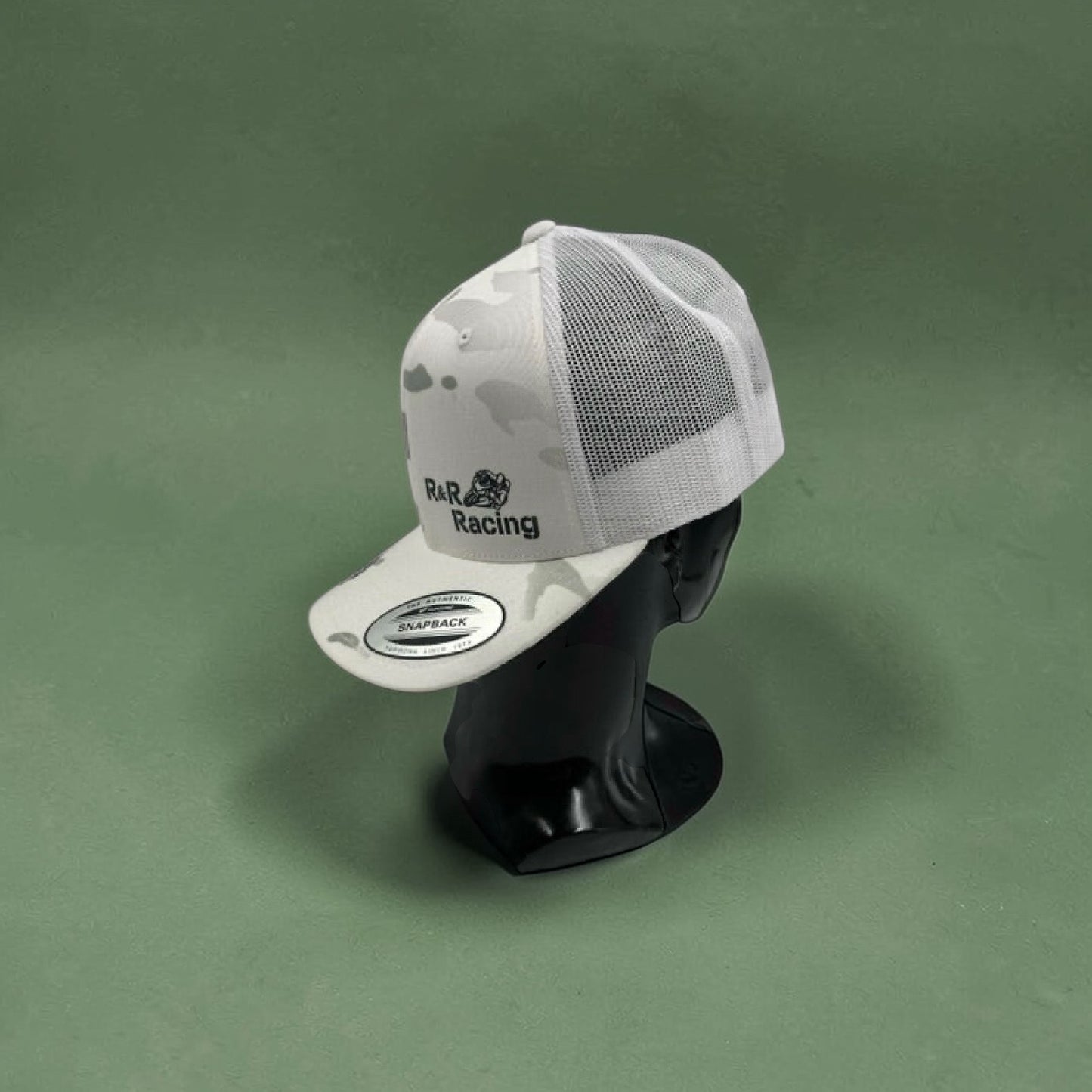 white camo snapback trucker hat