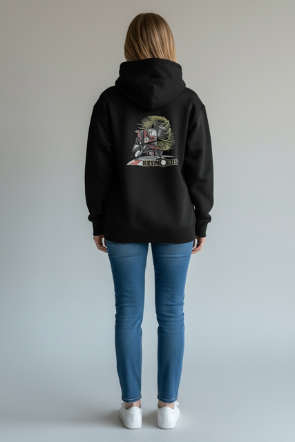 Super heavyweight fleece-lined pullover hoodie - Black