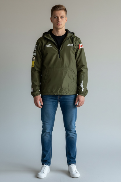 Lightweight Quarter-Zip Windbreaker Pullover Jacket