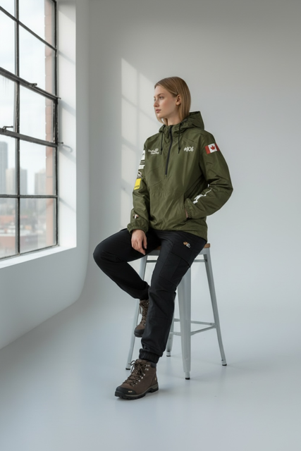 Lightweight Quarter-Zip Windbreaker Pullover Jacket